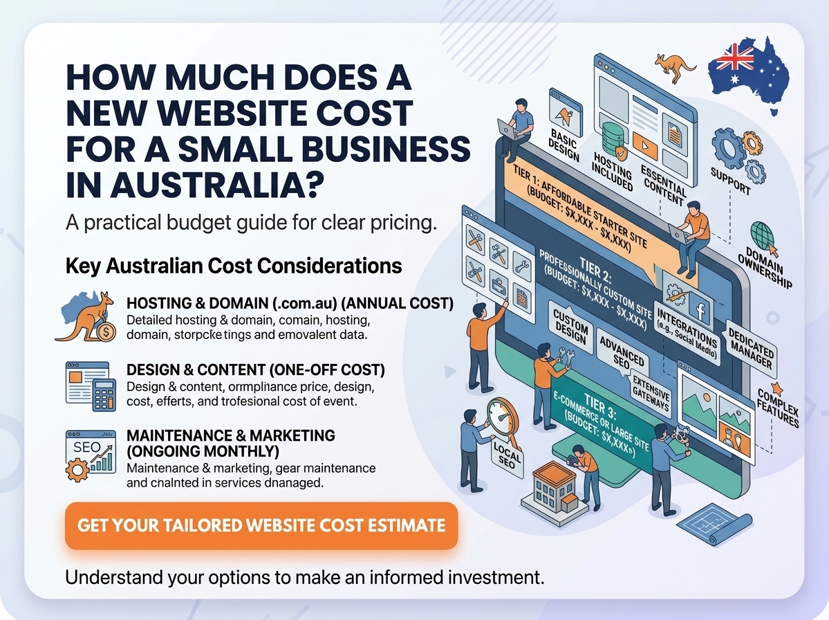 Average cost of a website design for small business Australia